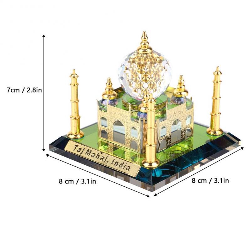 Superparis 3D Architecture Model Kits Taj Mahal Muslim Crystal Golden Taj Mahal Indian Building Model for Home Desk Deco