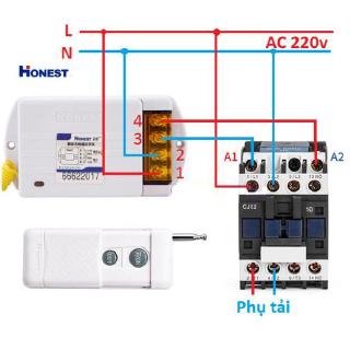 Bộ công tắc điều khiển từ xa 1Km Honest (HT-6380KG-1) và khởi động từ CJX2 công suất lớn 4000W