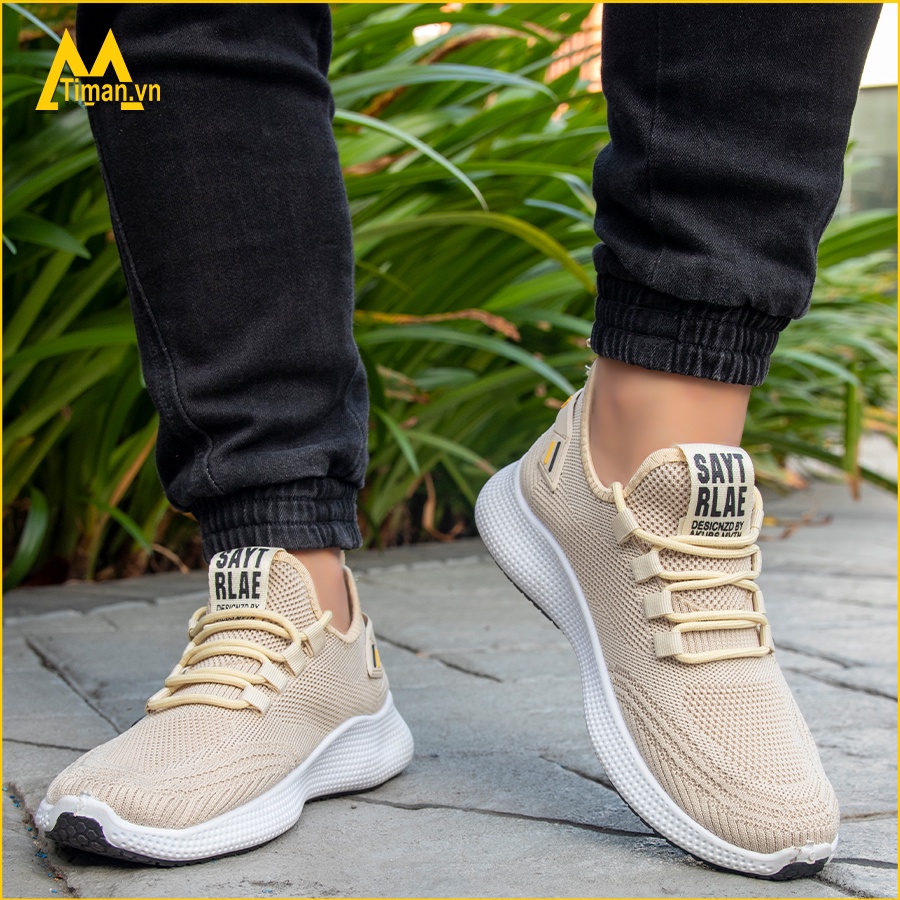 Giày thể thao nam sneaker cổ cao chất liệu vải màu đen đế cao cao cấp độn đế đẹp bảo hành 1 năm TH05 TIMAN