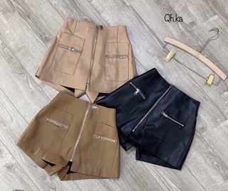 Quần giả váy da Ysl