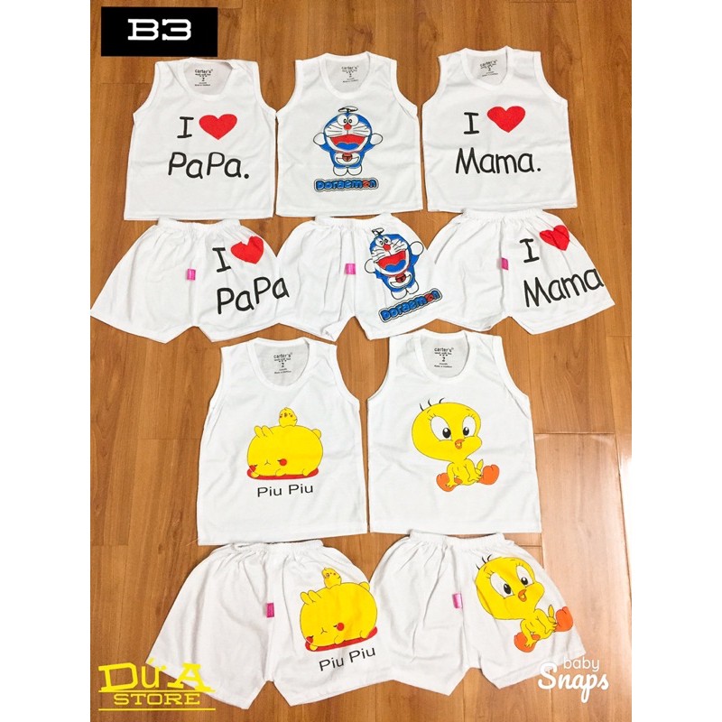 1 bộ ba lỗ quần đùi cho bé