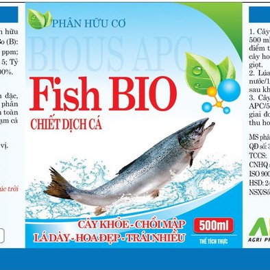 Phân Hữu Cơ Đạm Cá Thủy Phân BIOUS APC Fish BiO Chiết Dịch Cá ( Chai 500ml )