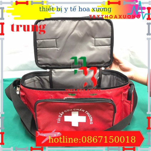 Túi Cứu Thương Cỡ Trung 30x20x20cm - Túi Y Tế(Màu Đỏ)