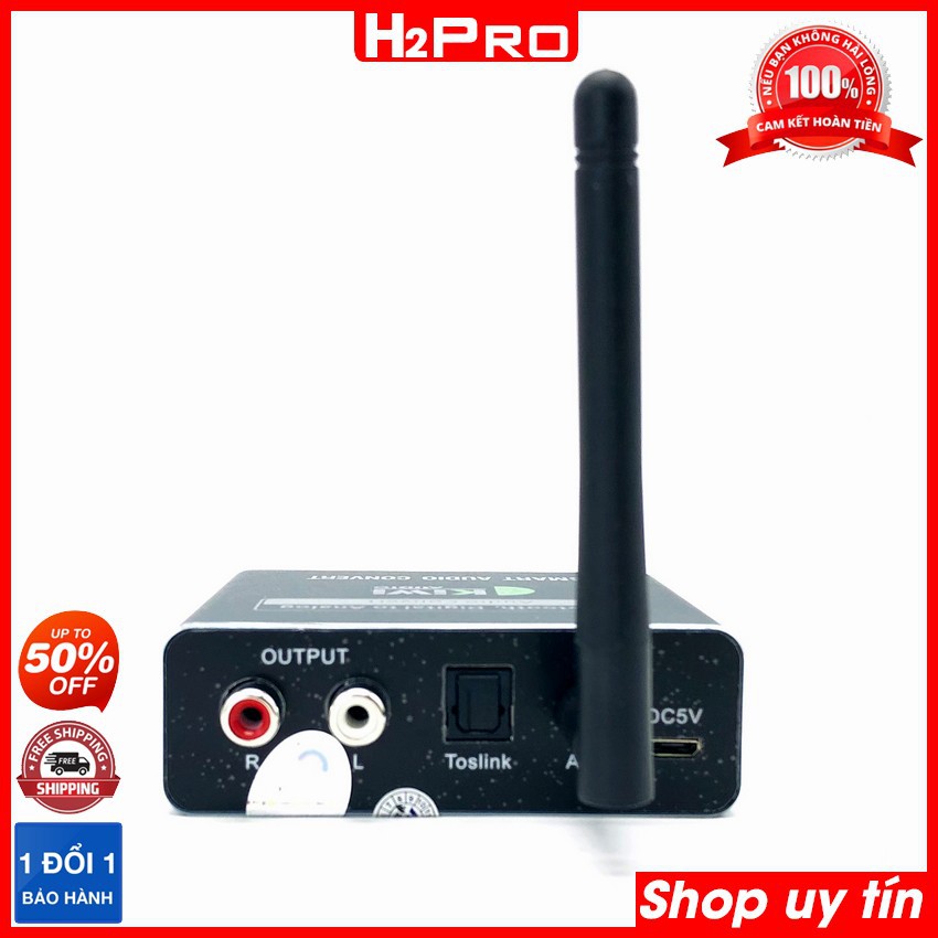 Bộ Chuyển Đổi Âm Thanh Kiwi Ka08, Chuyển Âm Thanh Quang Từ Tivi Sang Loa Cao Cấp 24Bit-Bluetooth-Remote-Usb-H2Pro Tech