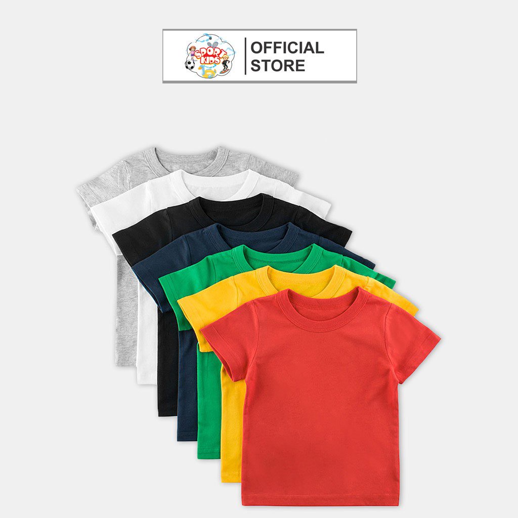 Áo Thun Trơn Cho Bé SPORTKIDS chất 100% cotton mềm mịn xuân hè 2022