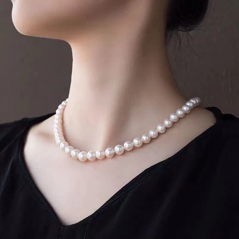 Vòng cổ Chuỗi Hạt Ngọc Trai Đơn Giản Thanh Lịch Cho Nữ