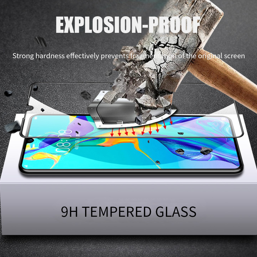 3 Trong 1 Kính cường lực + Miếng dán Cacbon + Kính Cường Lực Bảo Vệ Camera Sau Cho Realme 7 7i 5 6 5i 6i 3 Pro C3 C11 C12
