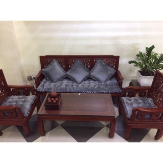 Thảm ghế salon + 2 gối tựa