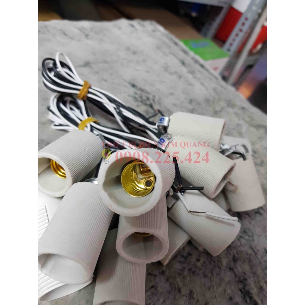 Đui đèn sứ chống cháy E14 /E27
