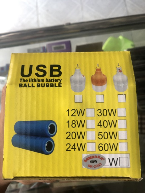 Bóng trụ Led sạc 50W (sử dụng được từ 6-8h) hàng chính hãng - sẵn có