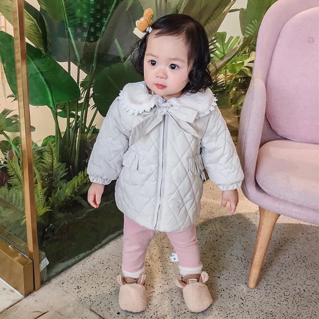 Áo khoác tiểu thư trần trám hàng thiết kế cao cấp cho bé gái