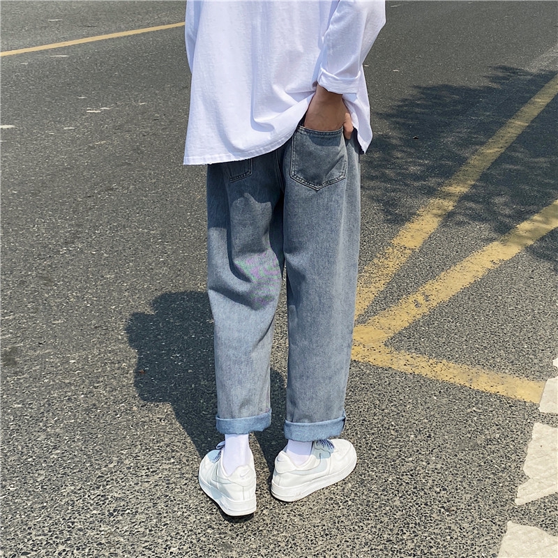 Quần jean dài ống suông màu sáng Tf2 cá tính cho nam | BigBuy360 - bigbuy360.vn