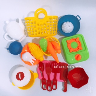 Túi đồ chơi nhà bếp và giỏ xách đi chợ dành cho các bé thích nấu ăn 0925-14