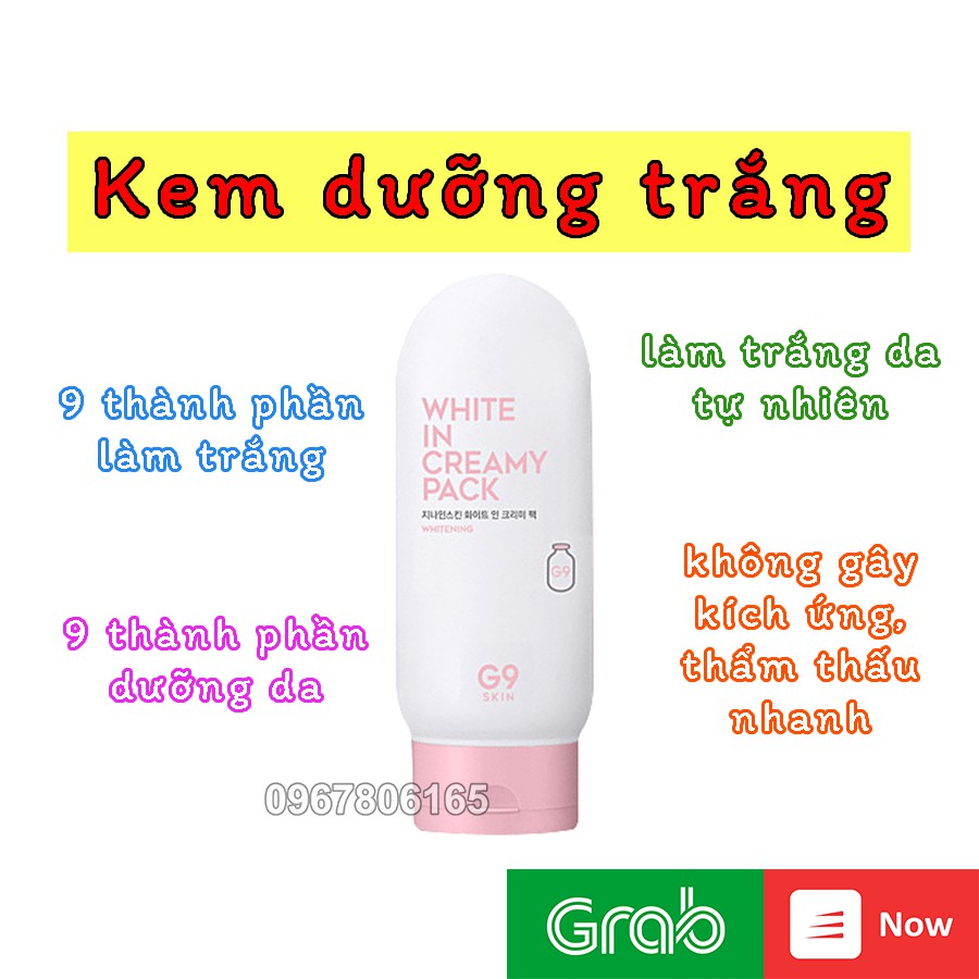 Kem dưỡng trắng – Kem ủ trắng toàn thân G9 SKIN White In Creamy Pack Hàn Quốc 200ml