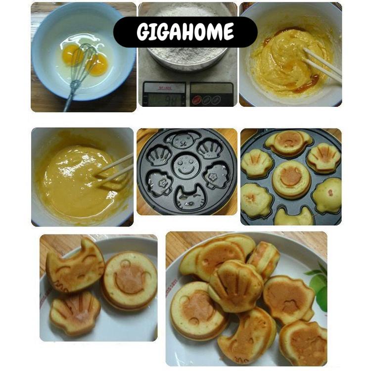 Máy nướng bánh hình thú GIGAHOME Máy làm bánh tự động khuôn chống dính dễ sử dụng 1049