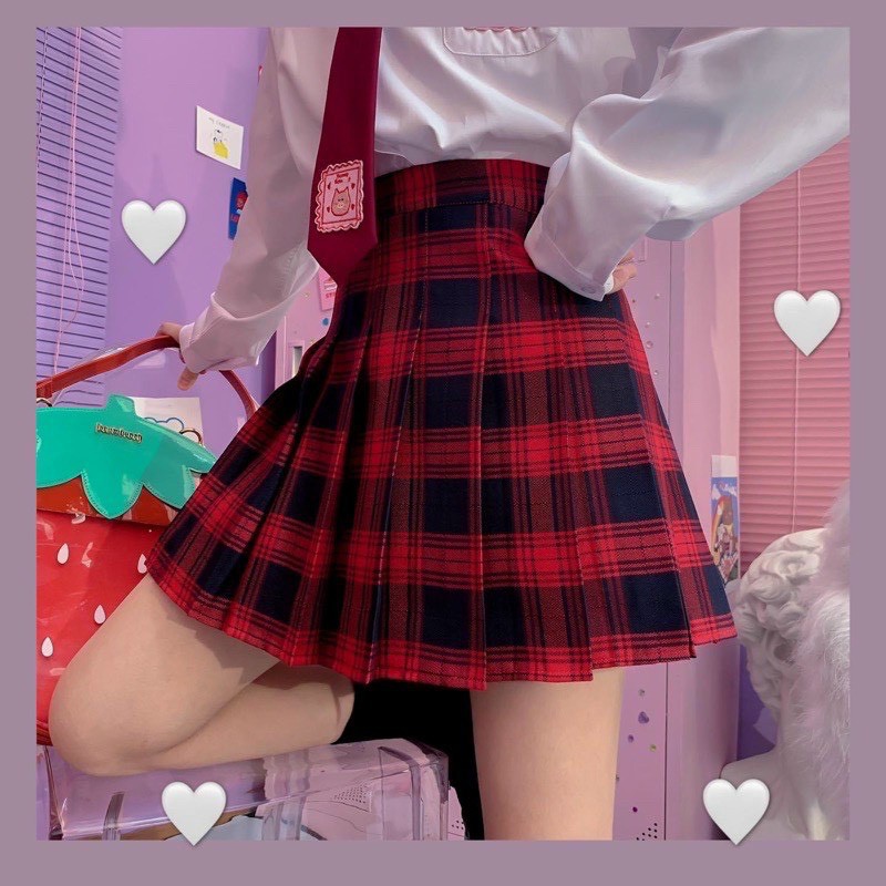 [ Mã WASTAPR giảm 10K đơn 50K] Chân váy tennis xếp ly kẻ sọc caro kèm quần | BigBuy360 - bigbuy360.vn