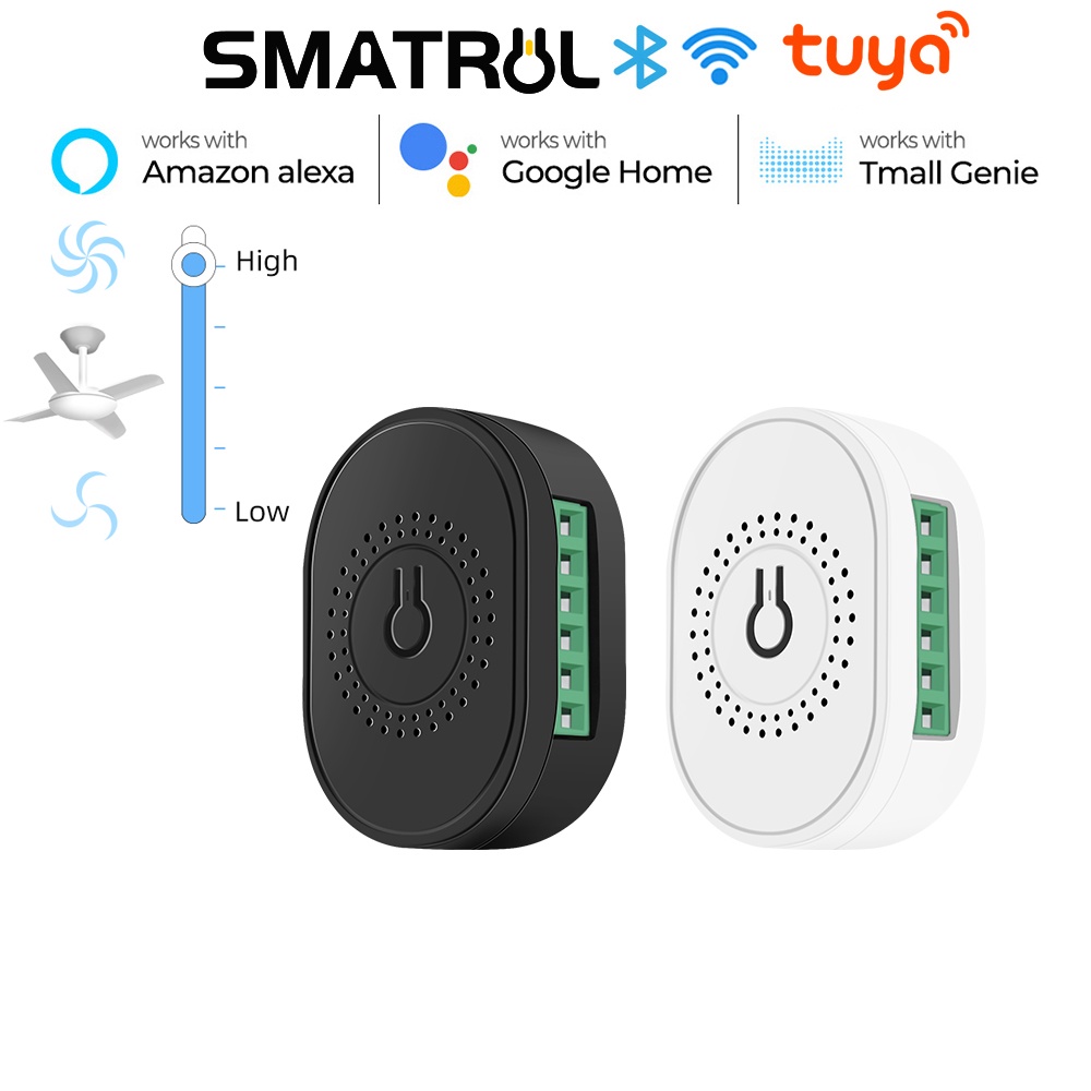Công tắc mô-đun Smatrul Tuya điều chỉnh quạt qua wifi thông minh EU 220v nhỏ nhắn cho nhà thông minh Alexa Google