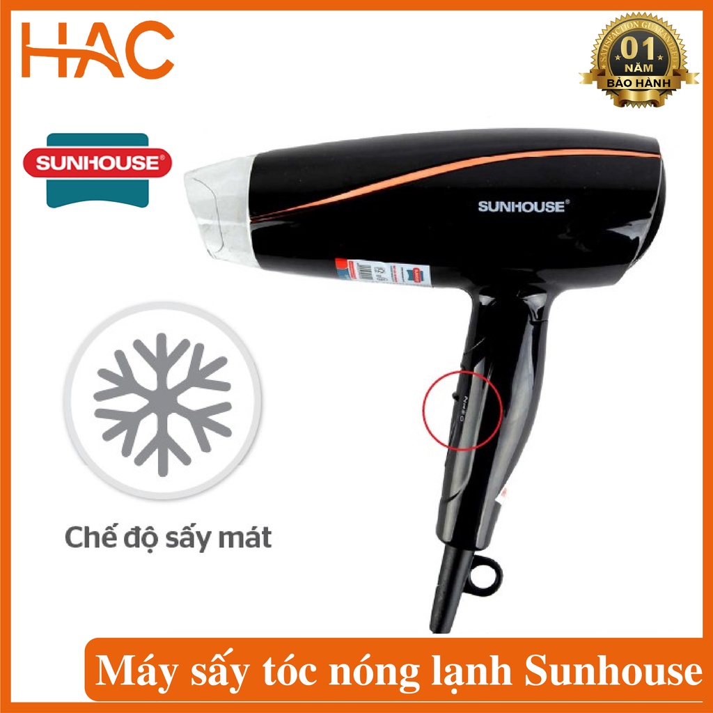 Máy Sấy Tóc Mini  SUNHOUSE SHD2306 - 2 Chiều Nóng Lạnh - Máy Sấy Tóc Sunhouse - Công Suất 1200W - Chính Hãng