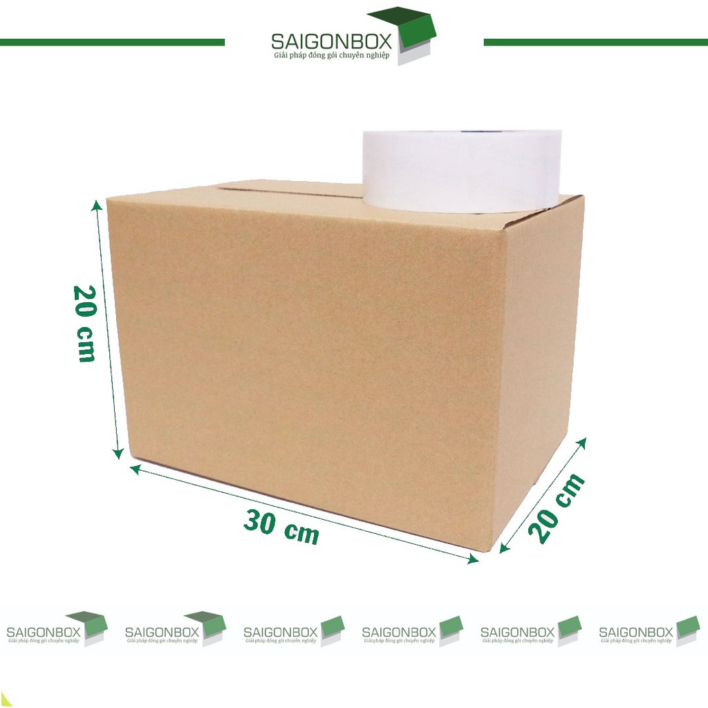 Combo 10 thùng hộp carton size 30x20x20 cm để đóng gói hàng hóa