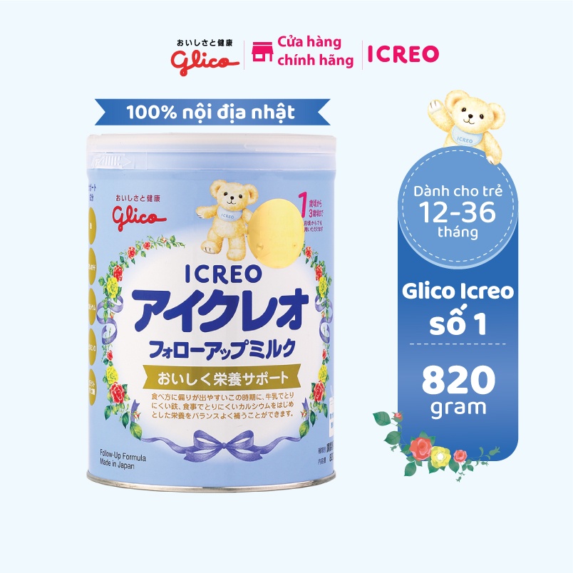 Sữa Glico Icreo Follow Up Milk (Icreo Số 1) Lon 820g