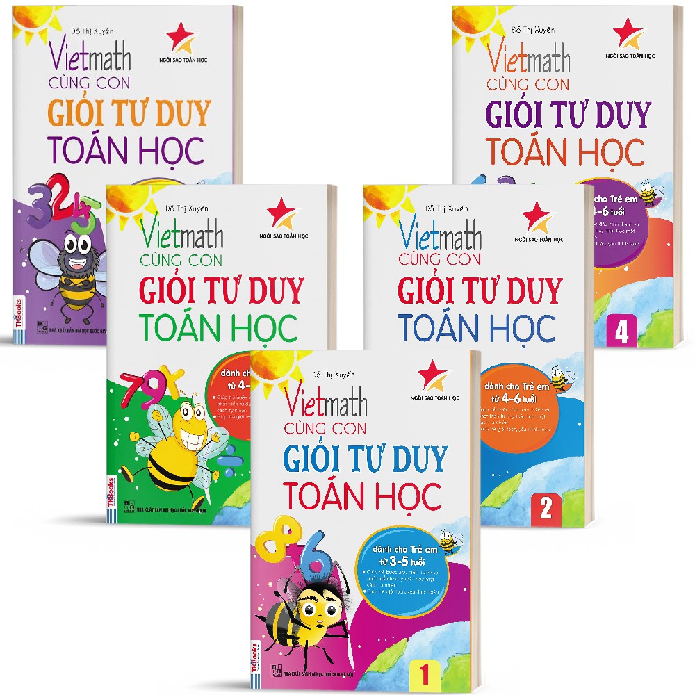 Sách - Combo Vietmath Cùng Con Giỏi Tư Duy Toán Học