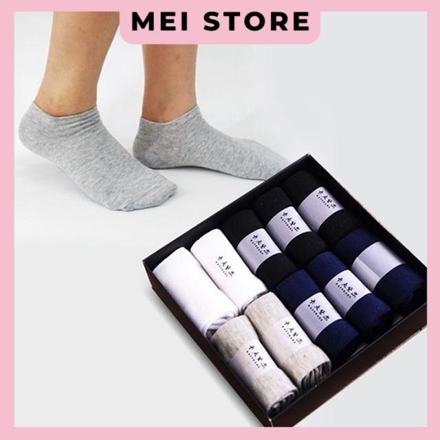HỘP 10 ĐÔI TẤT KHỬ MÙI HÔI CHÂN ĐỦ MÀU