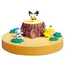 Mô hình Zukan DP 12 Pichu Pikachu and Piplup Takara Tomy