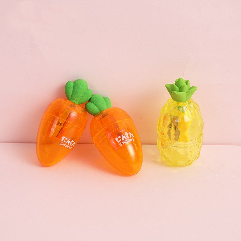 Gọt bút chì hình cà rốt/quả dứa mini dễ thương