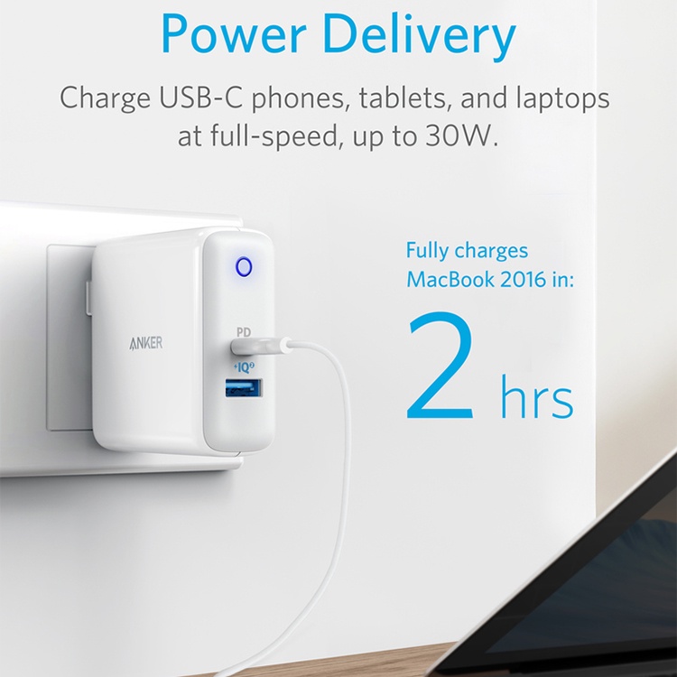 Sạc Anker PowerPort II PD 49.5w (1 PD và 1 IQ 2.0) - A2321