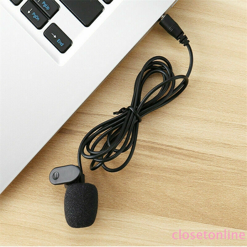 Microphone mini dây 3.5mm có kẹp áo dùng cho Laptop PC