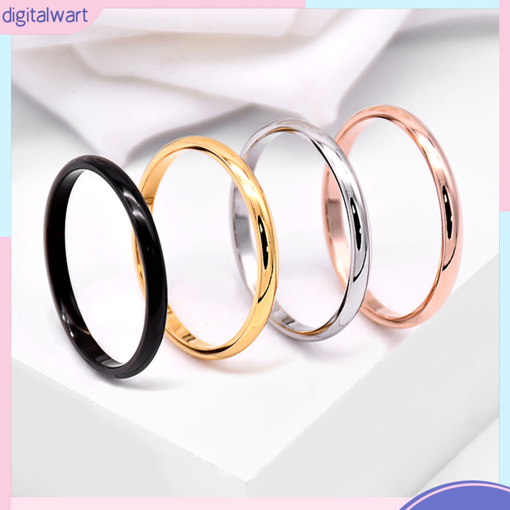 Nhẫn Thời Trang Bằng Thép Titan Đơn Giản Cho Cặp Đôi