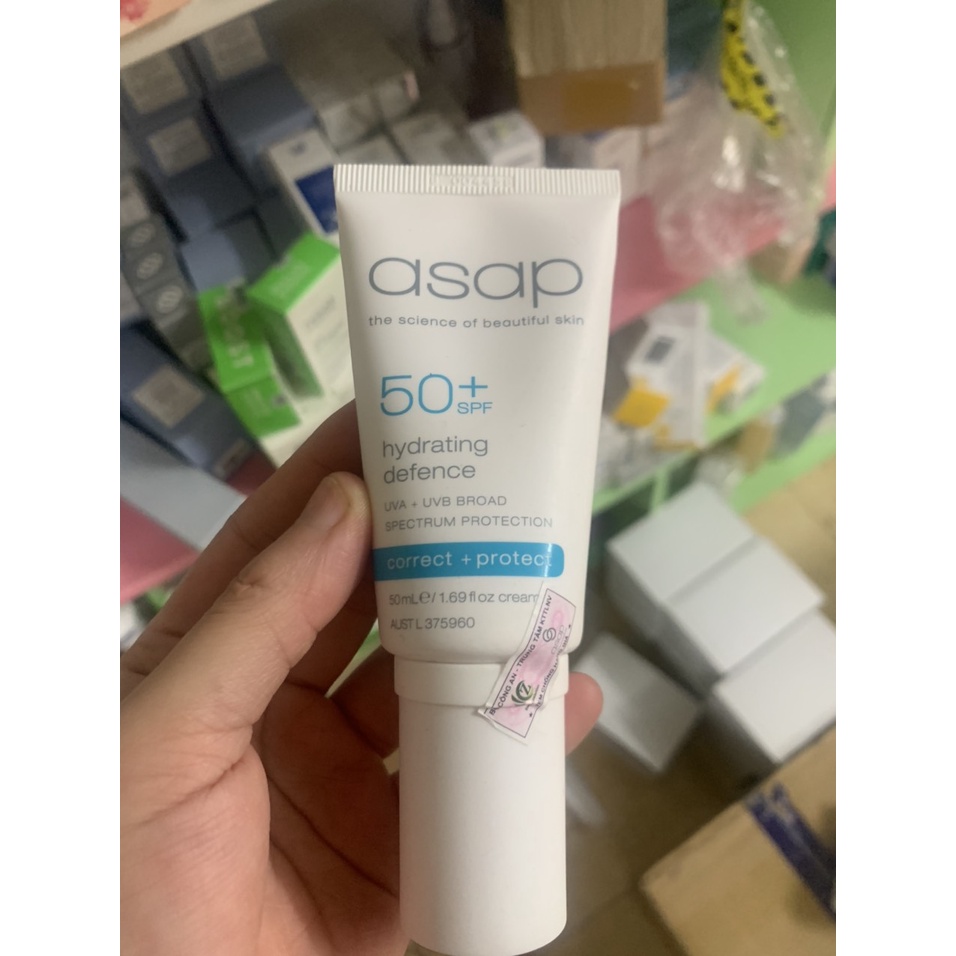 HÀNG NHẬP KHẨU - Kem Chống Nắng Dưỡng Ẩm Asap SPF50+ Hydrating Defence Giảm Đỏ, Chống Lão Hoá