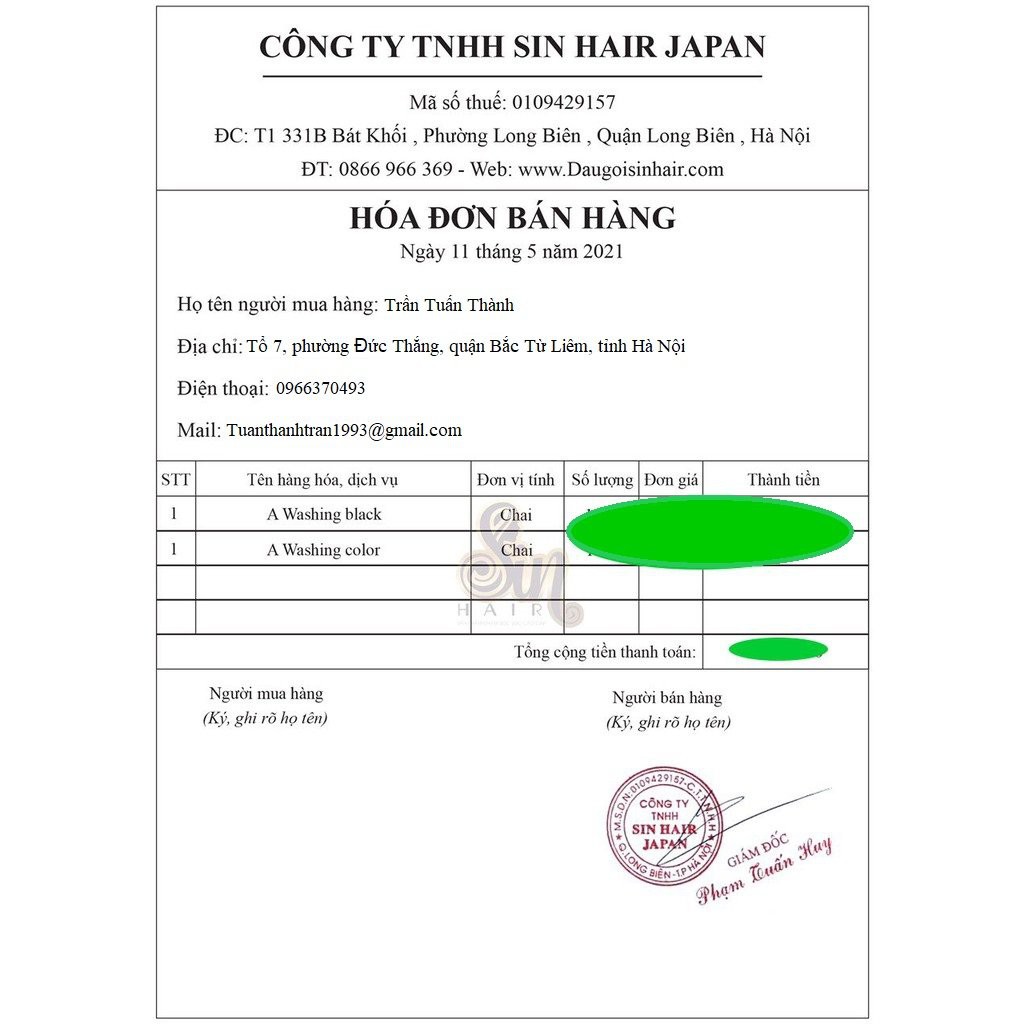 ✅[CHÍNH HÃNG] Dầu gội phủ bạc nhân sâm SIN HAIR, dầu gội phủ bạc 100% tự nhiên, 1 chai 500ml