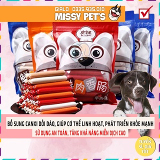 Gói xúc xích chó mèo Taotaopet-Loại 30 thanh túi zip đẹp-5 vị bò-gà-cá-vịt-phomai thơm ngon-Missy Pet
