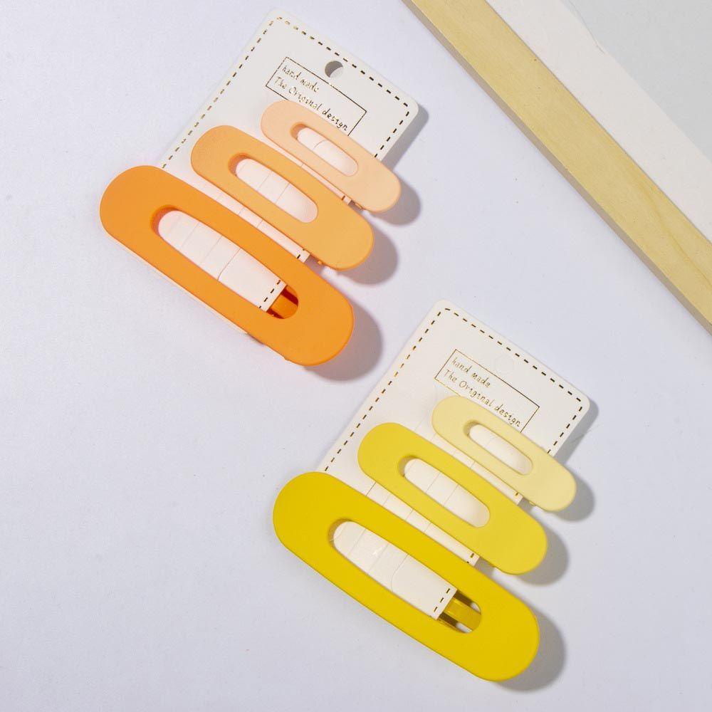 Set 3 Kẹp Tóc Mỏ Vịt Rỗng Màu Sắc Kẹo Ngọt WMES15H Cho Nữ