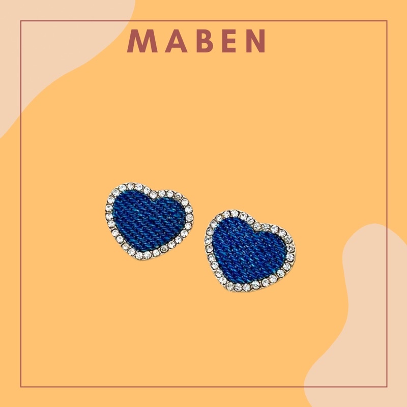 Hoa tai jean nữ tính thanh lịch - Maben