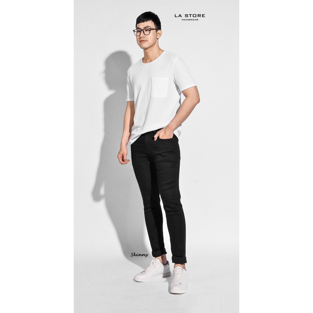 Quần Jeans đen ROUTINE form skinny và slim fit - có chất thun co giãn - không ra màu