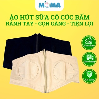 Áo Hút Sữa Rảnh Tay bằng Cotton cao cấp, Rảnh Tay Không Dây, Freesize có 8 cúc điều chỉnh hợp với mọi mẹ, mới 100