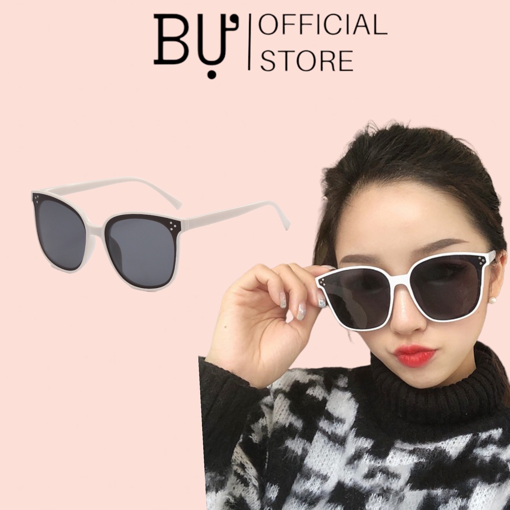 KÍNH TRẮNG THỜI TRANG 3 CHẤM VIỀN TRẮNG 155 UNISEX NAM NỮ