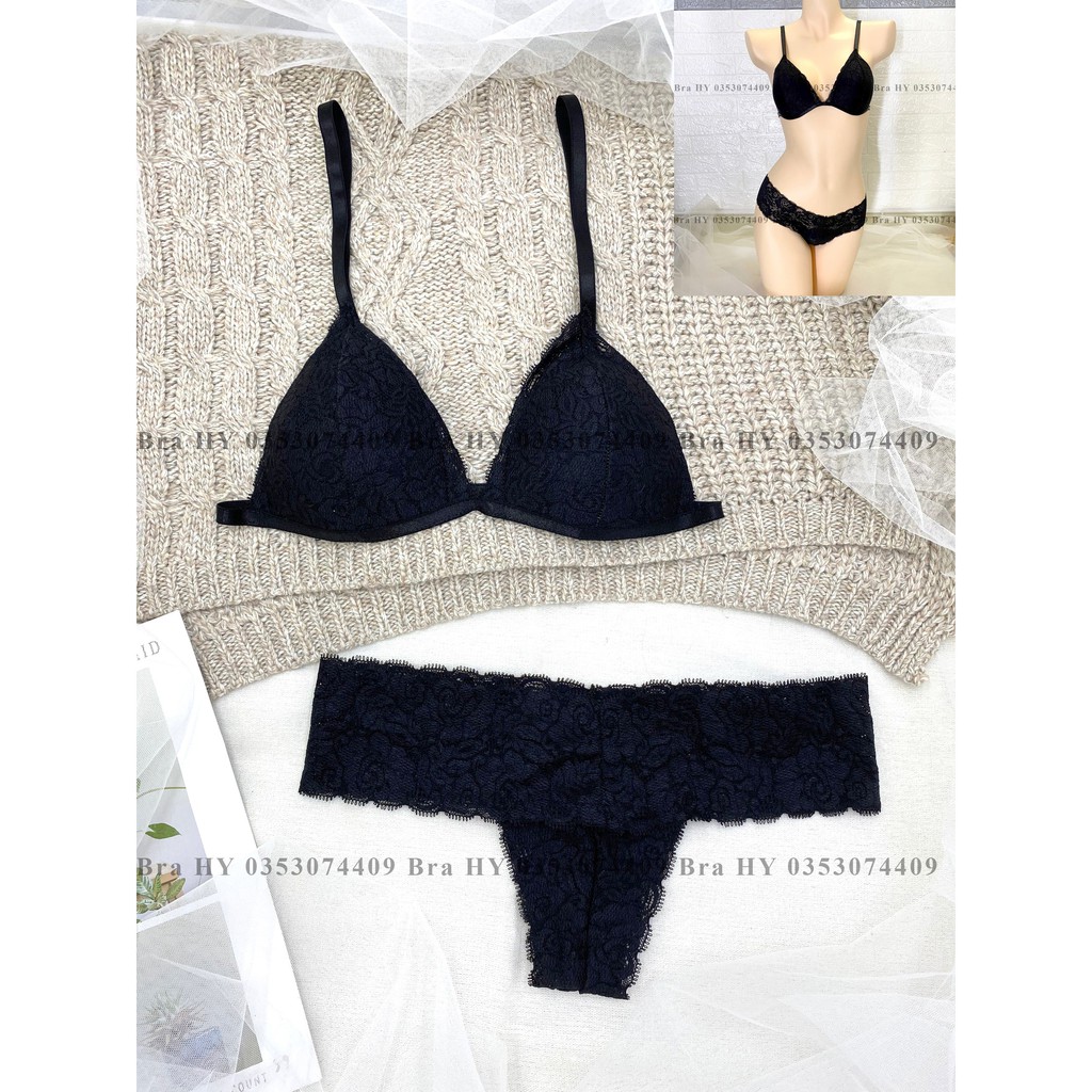 👙 Bra thiết kế 👙 Đồ lót nữ gợi cảm màu đen trơn vải ren cao cấp thoáng khí (hình thật shop tự chụp)