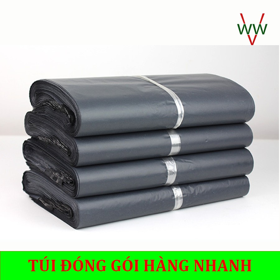 Túi gói hàng niêm phong WinWin4Vic size 17x30 màu đen, Túi đóng hàng niêm phong có keo tự dính