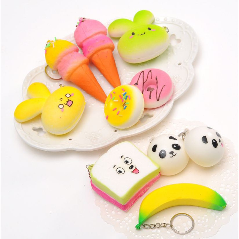 Squishy Mochi móc khóa hoạt hình đáng yêu  Mbán xong
