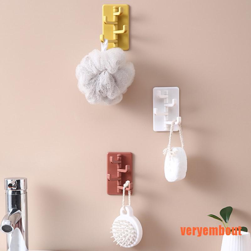Móc Treo Đồ Dán Tường Không Đục Lỗ Sáng Tạo Phong Cách Bắc Âu Cho Nhà Bếp Nhà Tắm
