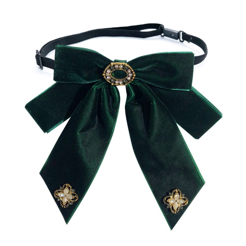 Nơ nhung hai lớp đính đá hình hoa thời trang dành cho nữ