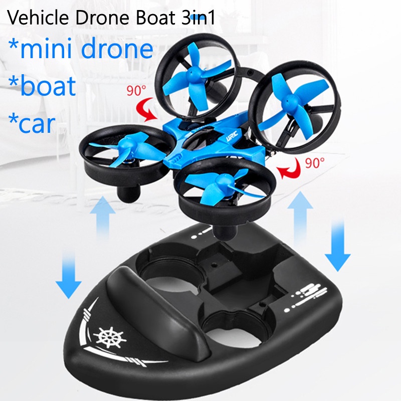 JJRC Đồ Chơi Tàu Thuyền Mini Điều Khiển Từ Xa 3 Trong 1