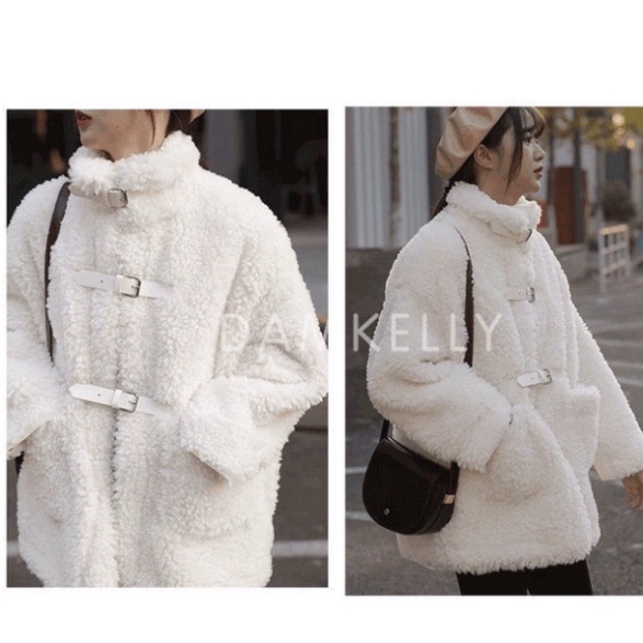 Áo Khoác Lông Cừu Nữ Quảng Châu, Áo Khoác Nữ Dáng Dài Khoác Ngoài Kiểu Hàn Lót Lông Siêu Ấm | BigBuy360 - bigbuy360.vn