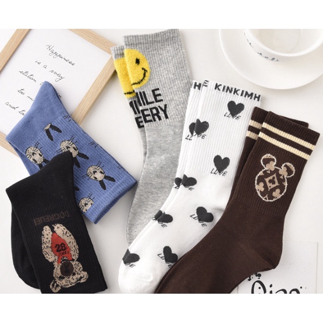 Vớ Tất hình Gấu cao cổ Nam Nữ siêu dễ thương và xinh xắn