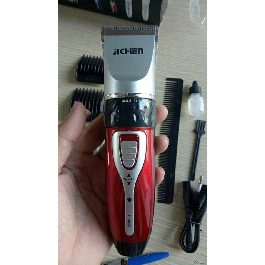 Tông đơ cắt tóc Jichen JC-0817 - tặng kèm nhiều quà tặng ( tặng bộ kéo cắt tỉa + 2 dụng cụ lấy ráy tai có đèn)