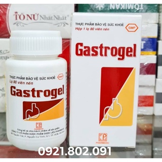 Gastrogel Viên nhai chống trào ngược, đau dạ dày Lọ 80 viên