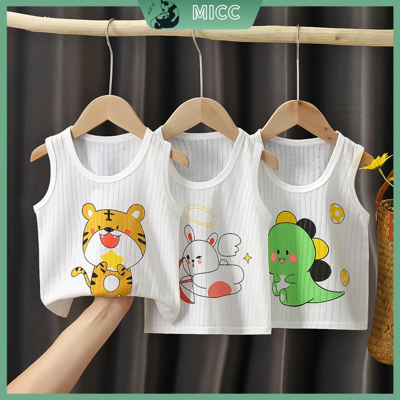 Áo vest không tay cho trẻ em, thích hợp cho trẻ từ 1-6 tuổi, Áo vest giải trí thể thao mỏng cho bé trai và bé gái, Áo thun không tay mùa hè thoải mái mát mẻ